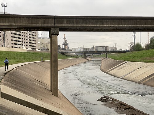 Brays Bayou concrete channel